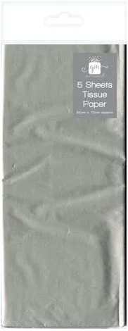 Vlieger, Zijdepapier Zilverkleur, 5st.