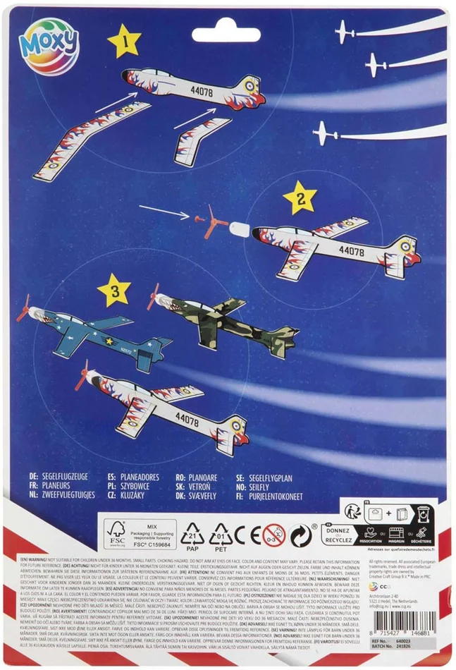 Vliegtuigjes Foam, Set van 3