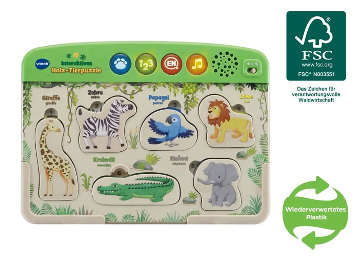 VTech® Baby – Interaktives Holz-Tierpuzzle