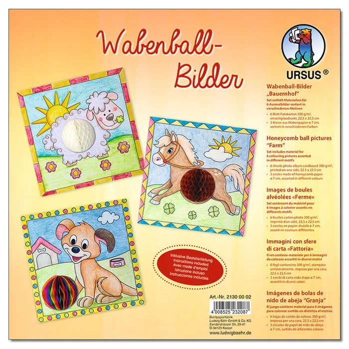 Wabenballbilder mit lustigen 3D-Effekten