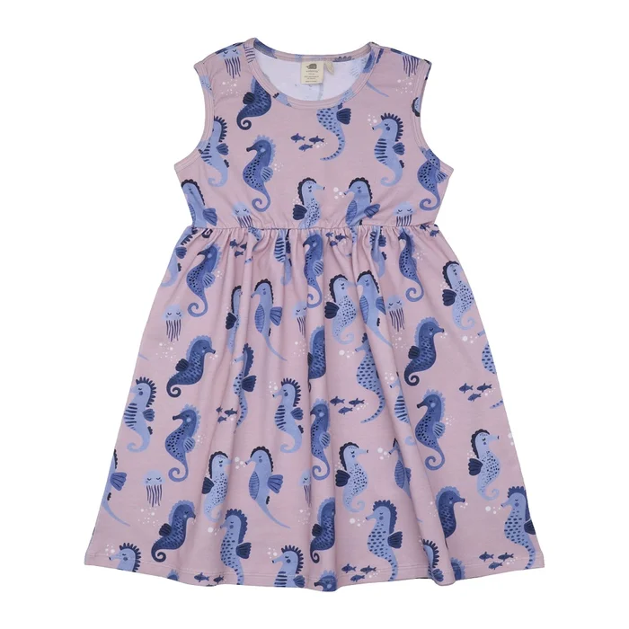 Walkiddy ärmelloses Kleid Blue Seahorses