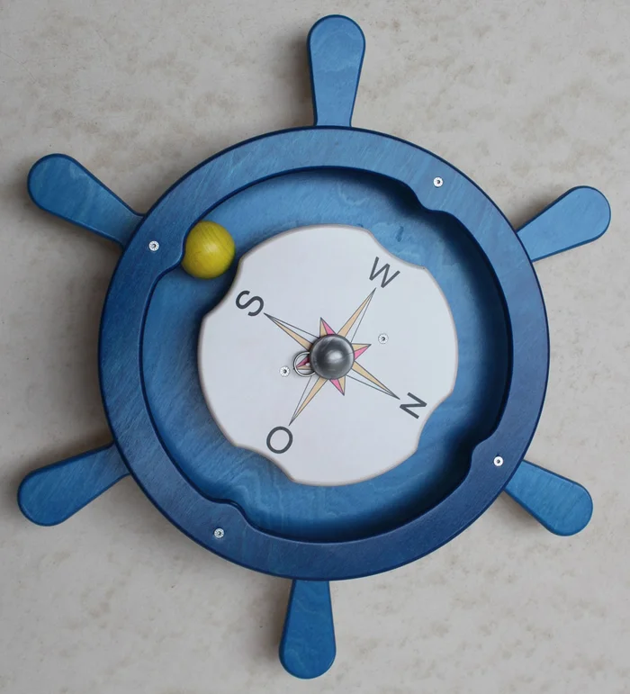 Wandspiel Steuerrad mit Kugel