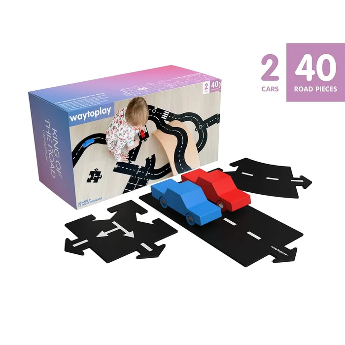 Waytoplay Spielstraße Set – Kind of the Road Car Edition