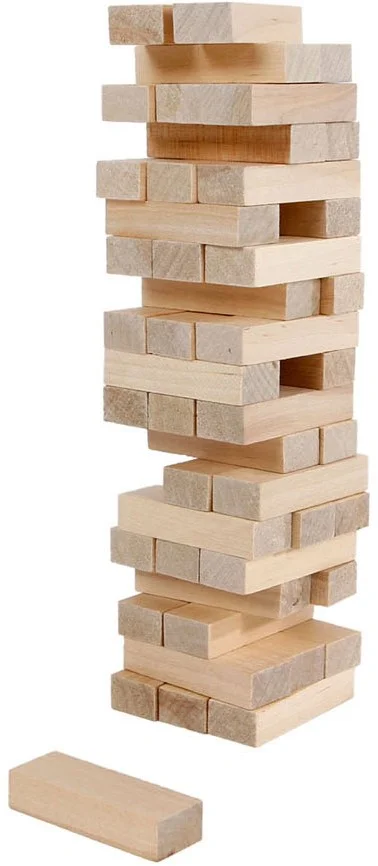 Wiebel Stapeltoren Hout, 48dlg.