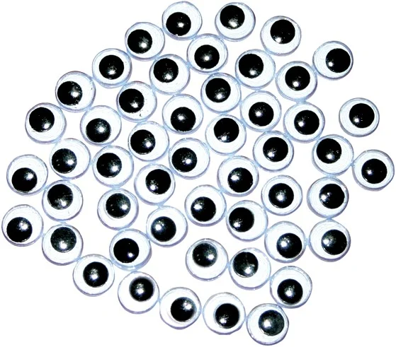 Wiggly eyes 8 mm black/white