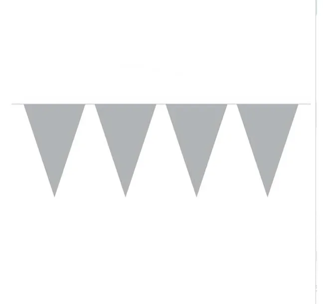 Wimpelkette Silber 10m