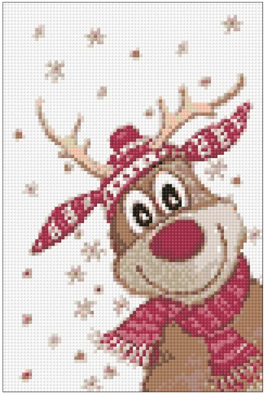 Wizardi Wizardi Diamond Painting Eland vrolijke lach 20x30cm