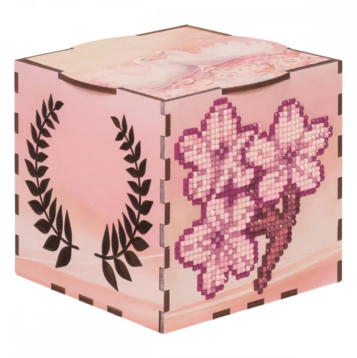 Wizardi Wizardi Diamond Painting hout Sakura Houten box