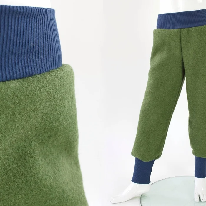 Wollhose für Kinder grün