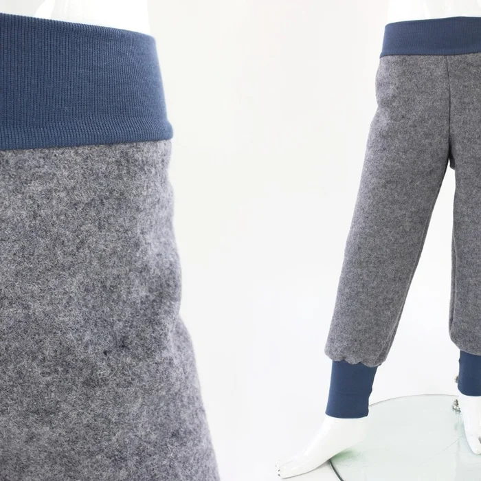 Wollhose für Kinder hellgrau