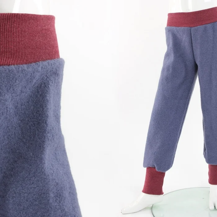 Wollhose für Kinder rauchblau