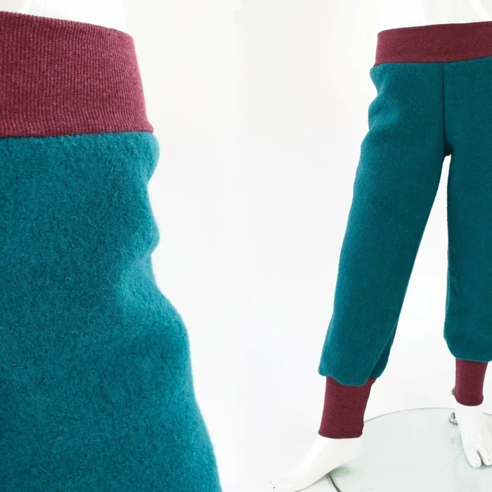 Wollhose für Kinder smaragd