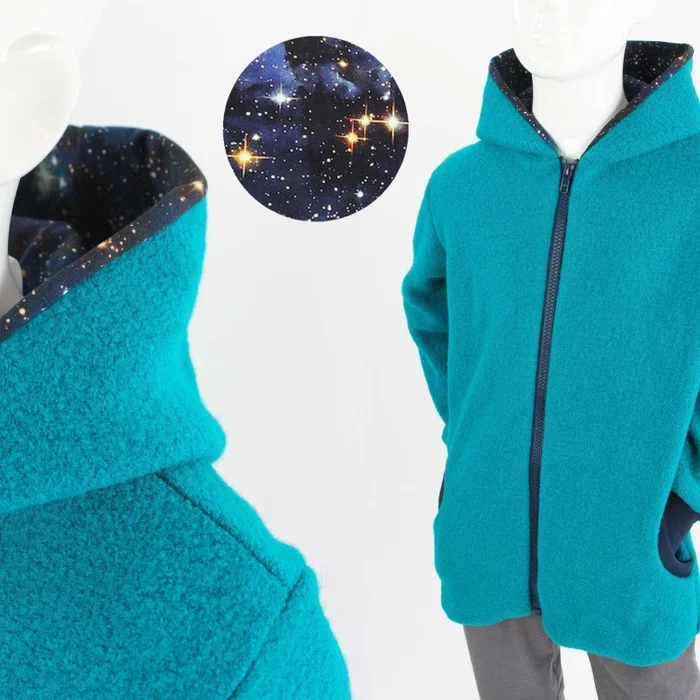 Wolljacke für Kinder türkis BLUE GALAXY