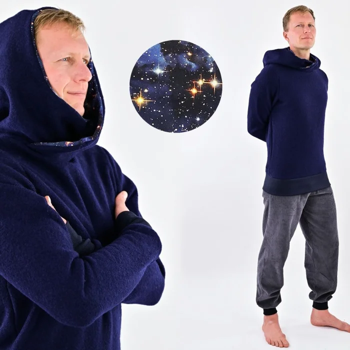 Wollpulli dunkelblau und BLUE GALAXY