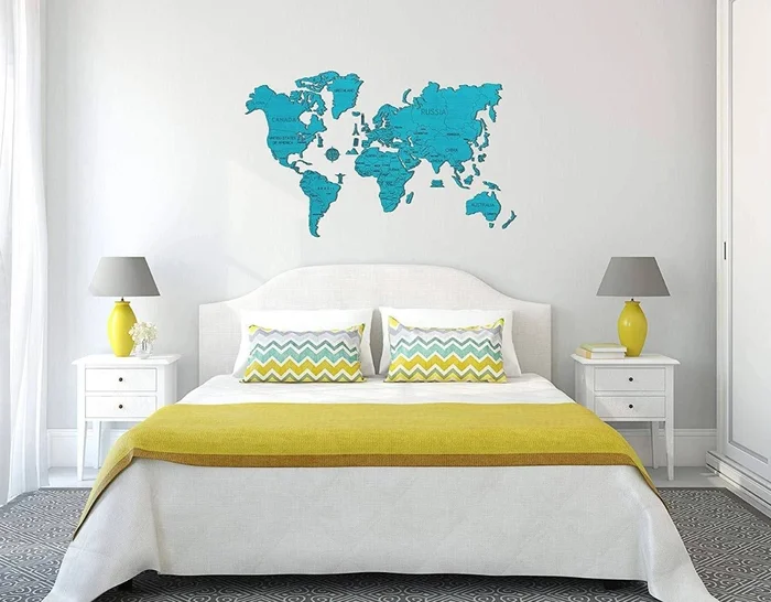 Wooden.City Holzpuzzle – Weltkarte XXL (Cyan) – 110 Teile