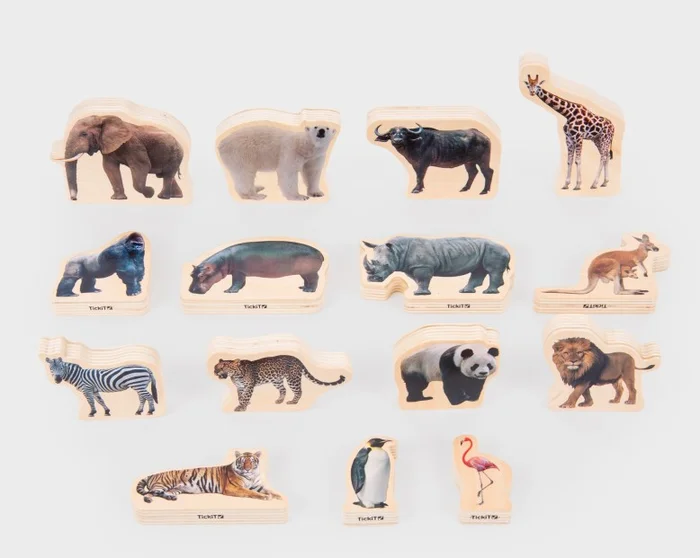 Wooden Wild Animal Blocks