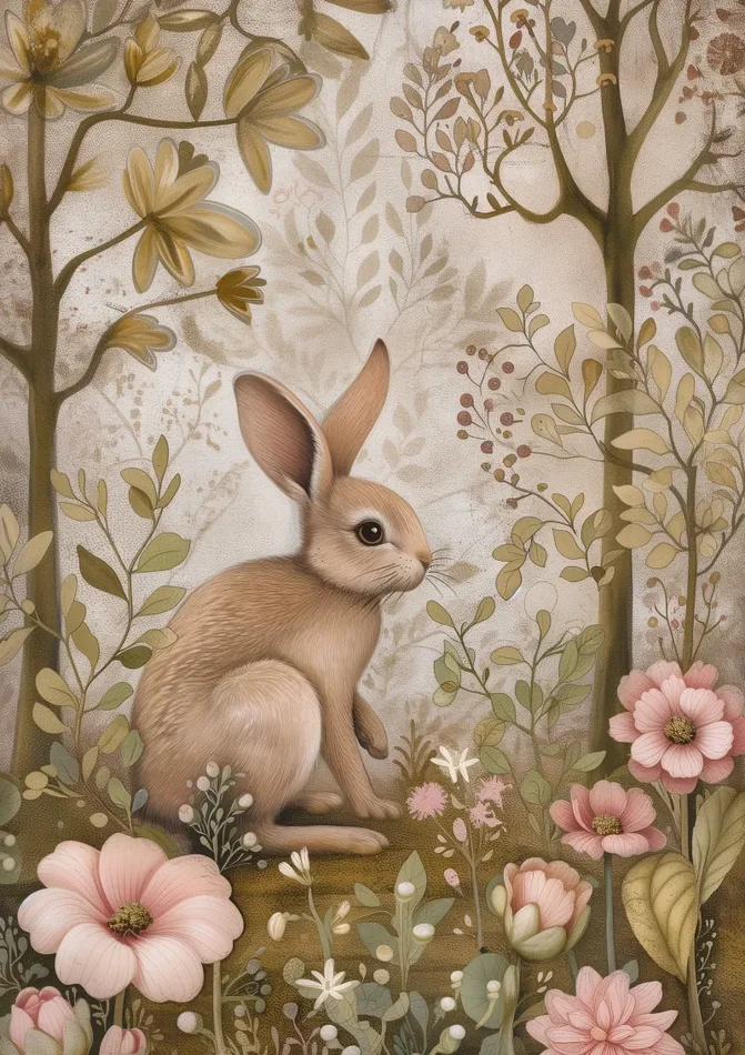 Woodland Spring Animals: Hase