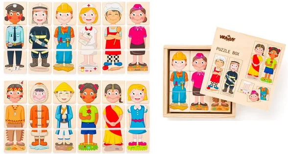 Woody Woody puzzel mens en beroepen 90329