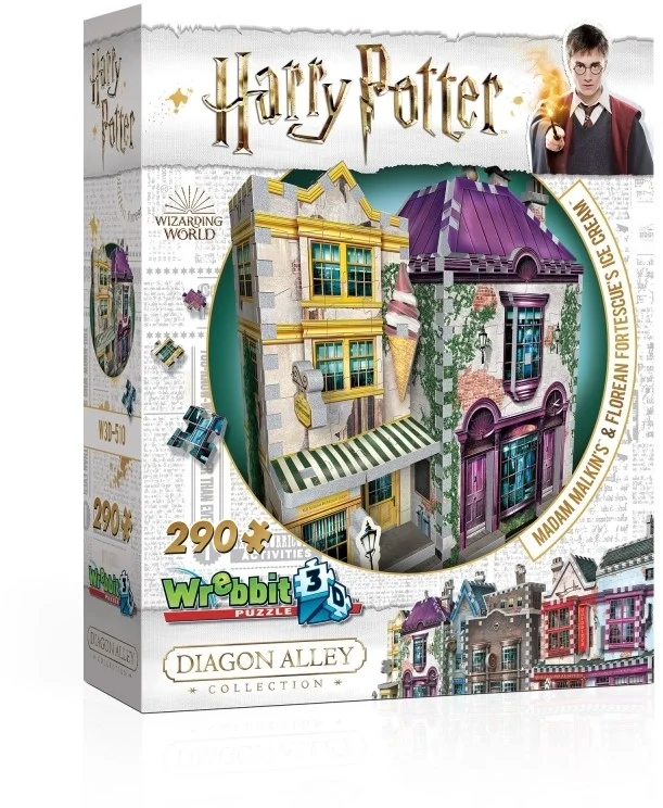 Wrebbit Puzzles W3D-510 Harry Potter 3D Puzzle, Mehrfarbig
