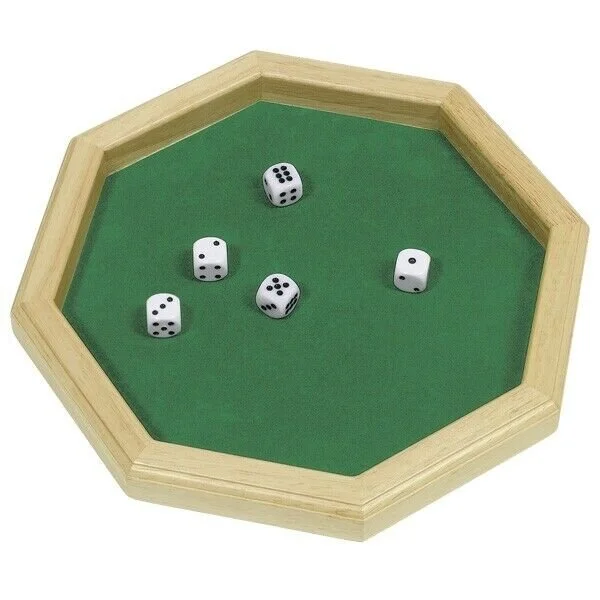 Würfelteller mit 5 Würfeln