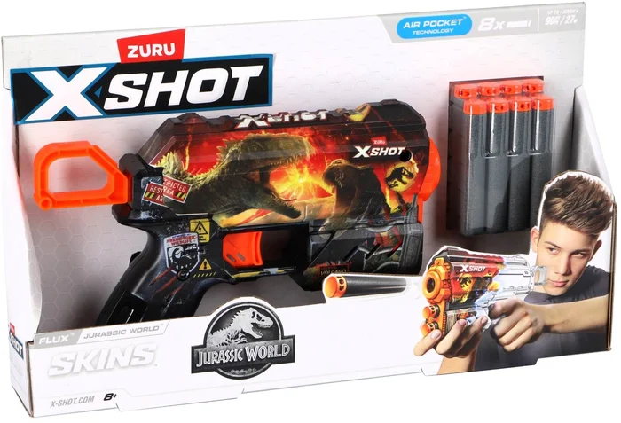 X-Shot skins flux Jurassic 8 darts
