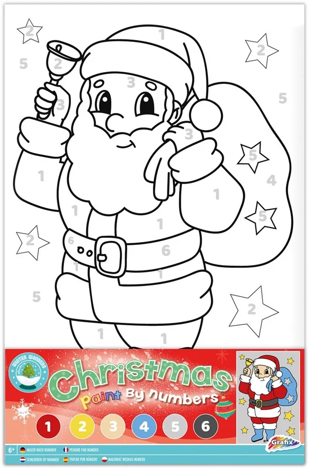 XMAS Canvas Schilderen op Nummer – Kerstman