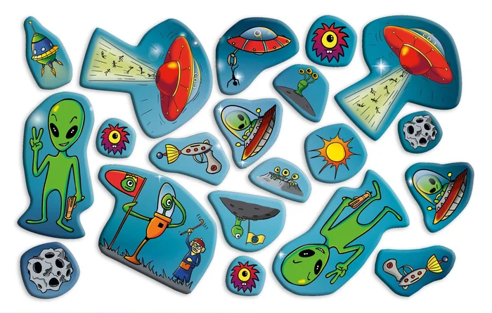 XXL Konfetti Streuteile Alien