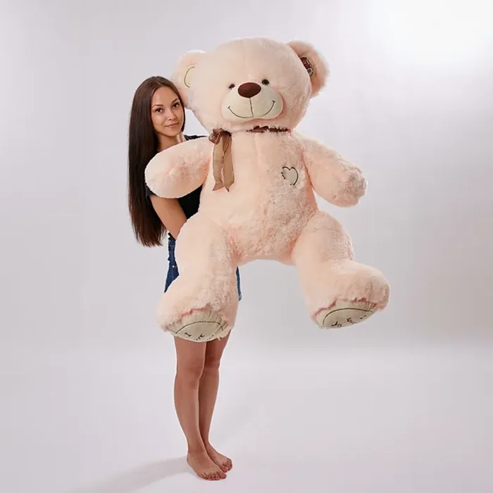 XXL Teddy 160 CM Hellrosa „I LOVE YOU“
