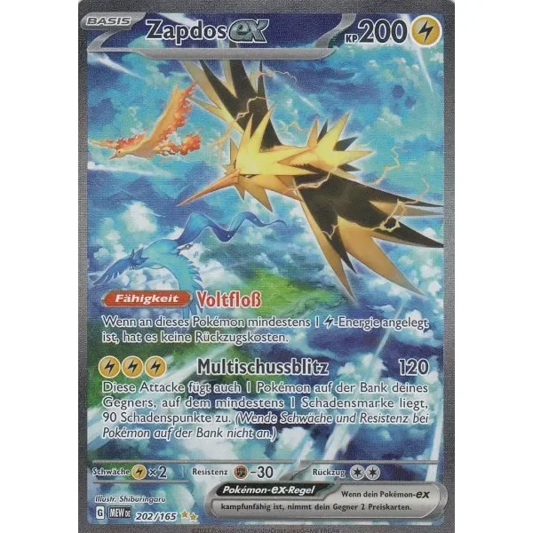 Zapdos ex 202/165 Online-Shop