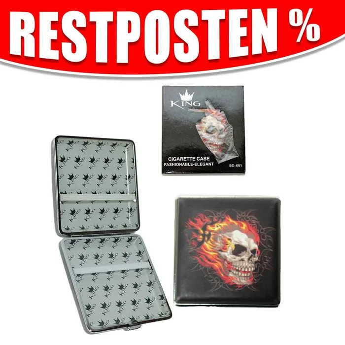 Zigarettendose plastik „quadratisch“ in Schachtel