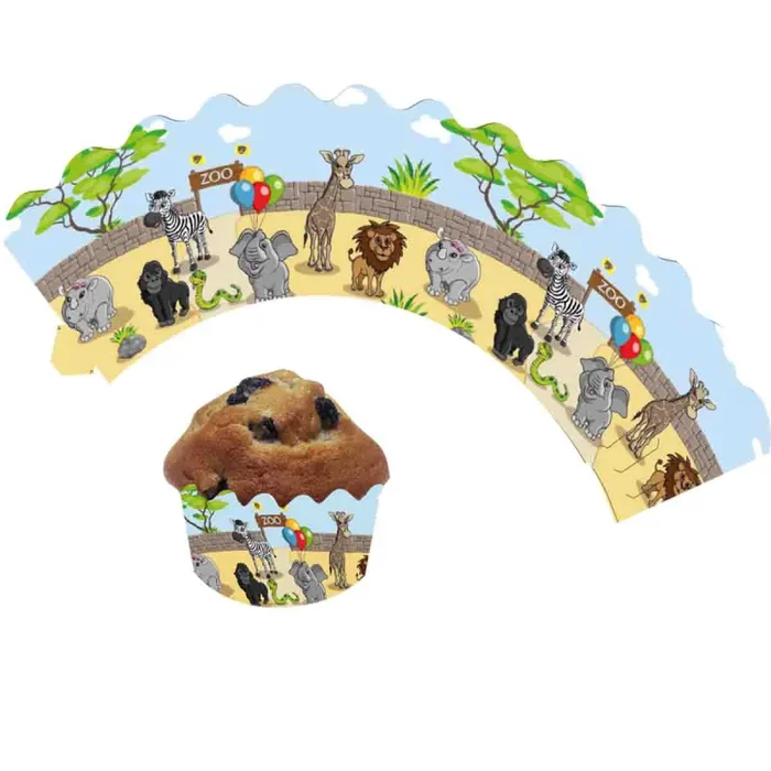 Zoo Cupcake Banderolen 12 Stück Erschwinglicher