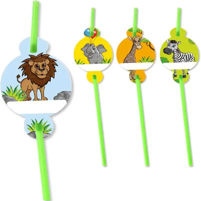 Zoo Trinkhalme 8 Stück