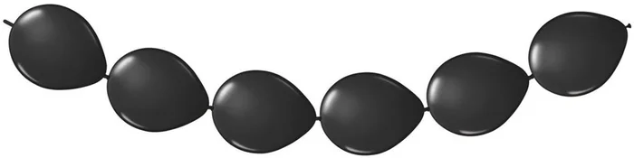 Zwarte Knoopballonnen, 8st.